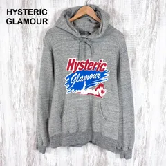 美品 00s HYSTERIC GLAMOUR ヒステリックグラマー ヒスガールプリント フーディ 裏起毛 パーカー グレー メンズ 長袖 トップス y2k 平成ファッション
