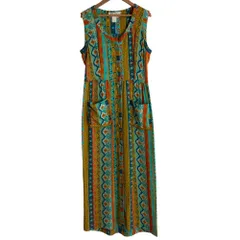 美品 Mila Schoen ミラショーン ノースリーブドレス ワンピース 42 マルチカラー レディース 古着 中古 USED