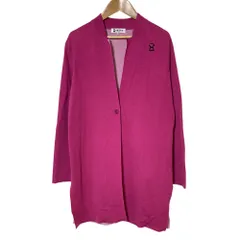 良品 PICONE ピッコーネ ロングニットカーディガン 38 パープル レディース 古着 中古 USED