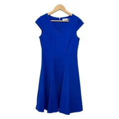CalvinKlein(カルバンクライン) ワンピース サイズ6 M レディース - ブルー 半袖/ひざ丈