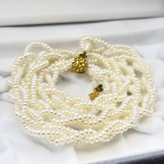 テリ最高】本真珠 パール ロングパール パールネックレス ライスパール