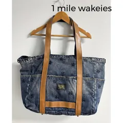 ♡1 mile wakeies　ワンマイルウォーキーズ　キャリーバッグ　サイズ表記なし　ドッグウエア　犬服　デニム　おしゃれ　お出掛け　旅行　通院　キャリーバッグ　犬用品　わんちゃん　送料込み　6449653のサムネイル