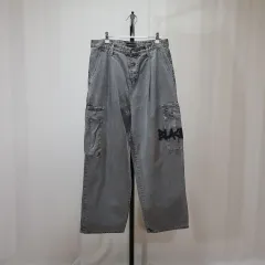 ブラックカーゴ デニムパンツ M