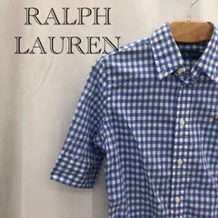 Ralph Lauren ラルフローレン シャツ ボタンダウンシャツ ギンガムチェック XS ブルー  レディース ファッション_255021