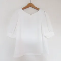 美品 25SS PROPORTION BODY DRESSING プロポーションボディドレッシング 半袖 パールバーブラウス M ホワイト レディース 古着 中古 USED