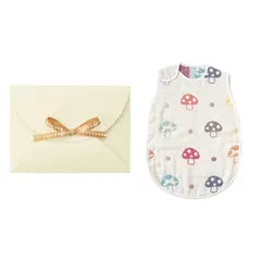 10mois(ディモワ) - Hoppetta 出産祝い ギフトラップ付き ふくふくガーゼ(6重ガーゼ) ベビースリーパー コットン100% 新生児~3歳頃まで champignon 着丈58cm 18111037