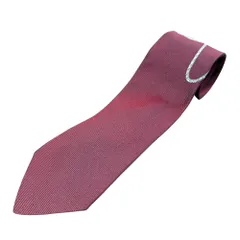美品 Dominique France ドミニクフランス 3クラウン シルク ネクタイ レギュラータイ ボルドー メンズ 古着 中古 USED