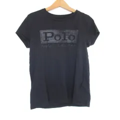 美品 Polo Ralph Lauren ポロラルフローレン ロゴプリント 半袖 Tシャツ XS ブラック レディース 古着 中古 USED