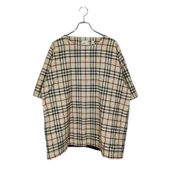 BURBERRY バーバリー Nova check pattern knit ノバチェック柄 ニット 半袖 Tシャツ M ベージュ系 メンズ