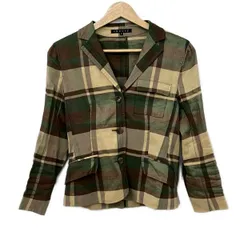 theory(セオリー) ジャケット サイズ0 XS レディース美品  ベージュ×ダークブラウン×マルチ 春・秋物/チェック柄