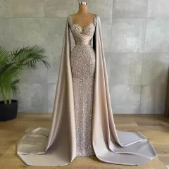 【送料無料】2026新作 高級感あるイブニングドレス 気場強いクイーン志向 長めフィットシルエット 上品な高ウエストデザイン 年会・ファッションショー・パーティーに 画像色 XS S M L XL XXL XXXL