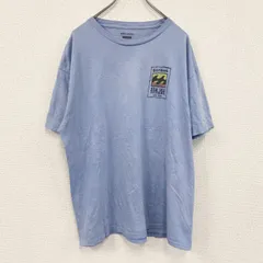 BILLABONG　ビラボン　半袖プリントTシャツ　水色　ライトブルー　XLサイズ　古着