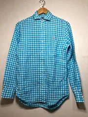 804031 POLO RALPH LAUREN 長袖 リネン チェック シャツ XS ポロ ラルフローレン
