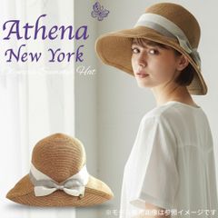 美品】Athena New York 保存袋付き 麦わら帽子 キャップ - メルカリ