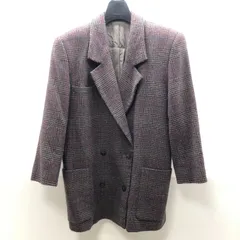 CHRISTIAN AUJARD クリスチャンオジャール テーラードジャケット チェック ダブルボタン 毛100％ YHAW26-1211