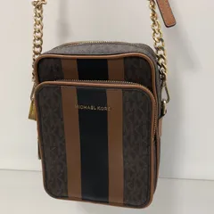 MICHAEL KORS マイケルコース ショルダーバッグ ブラウン系 チェーンショルダー MK総柄 ロゴ総柄 SGSF26-1214