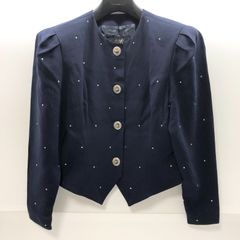 伊太利屋】ブラック テーラードジャケット ビジュー付き - メルカリ