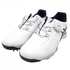 【美品】アシックス ゴルフシューズ 白×ネイビー TGN924 GELACE TOUR BOA  ダイヤル式 レディース 22.5 ゴルフウェア asicsのサムネイル