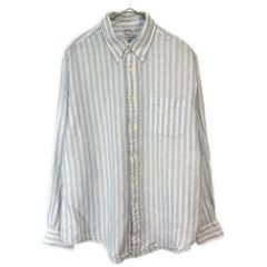美品】ウィークエンド マックスマーラ リネン100% ストライプシャツ L