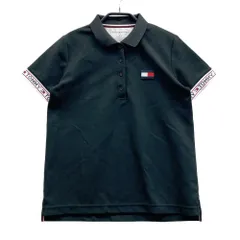 サイズ：M TOMMY HILFIGER GOLF トミー ヒルフィガーゴルフ  半袖ポロシャツ  ブラック系 [240101571509] ゴルフウェア レディース ストスト