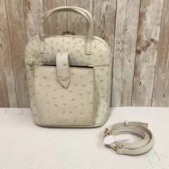 タ　RODANIA　ロダニア オーストリッチ2WAYショルダーバッグ