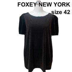 袖リボン☆FOXEY NEW YORK ベロアノワールカットソー - メルカリ