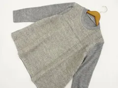 袋入り新品タグ付 プレッツォ PREZZO 長袖 クルーネック カットソー M-L グレージュ杢×グレー杢  中古