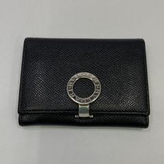ブルガリ BVLGARI レザー 三つ折り 折り財布 ブラック ON545 - メルカリ