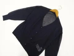 訳あり未使用品 ビス ViS color 洗えるドロップショルダー 長袖 ニットカーディガン F ネイビー ラメ入り   中古のサムネイル