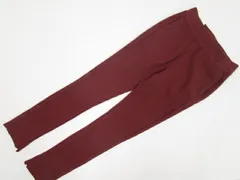 新品タグ付 ユニクロ UNIQLO 洗える リブレギンスパンツ S レッド系  中古