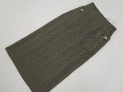 新品タグ付 ファビア FABIA ロング丈 タイトスカート S ライトブラウン×ブラック ヘリンボーン  中古のサムネイル