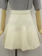 訳あり未使用品 プロポーションボディドレッシング PROPORTION BODY DRESSING ミニ丈 ニットサーキュラースカート 2 アイボリー   メール便可 中古