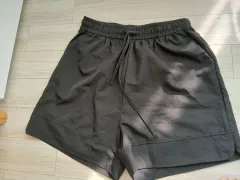 黒色 レディース ハーフパンツ ウエストゴム