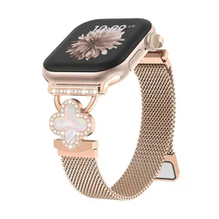 【新品】 コンパチブル Apple Watch バンド キラキラ レディース，ミラネーゼループ 38mm 40mm 41mm 49mm 46mm 45mm 44mm 42mm に対応 For アップルウォッチ バンド おしゃれ 可愛い 磁石式11/10/9 1