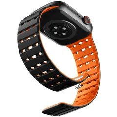 【新品】 [Bandletic] アップルウォッチ用の バンド シリコン マグネット - 夏 蒸れない スポーツバンド 42mm 44mm 45mm 46mm 49mm 通気性 防汗 軽量 2色デザイン 交換バンド Series Ultra2/Ultra/ 0