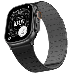 【新品】 Sixmoat 両面リバーシブルマグネットストラップ 対応Apple Watch バンド 49mm 46mm 45mm 44mm 42mm メンズ レディース, ソフトシリコンストラップ iWatch Ultra3/2/1 SE シリーズ 11/ 0