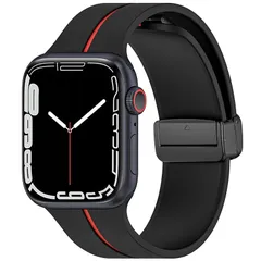 【新品】 [SCINYMC] 磁気アップルウォッチ バンド コンパチブル Apple Watch バンド46mm 49mm 45mm 44mm 42mm 、シリコーンApple Watch Band 、女性男性用 アップルウォッチ iWatch Ultra 1