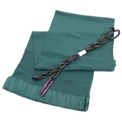 京やQ767 正絹 帯揚げ 帯締め 帯揚げ+帯締め2点セット ブルーグリーン ちりめん 手組紐 特選細組紐 丸組 袷の着物 単衣の着物 袷単衣兼用 訪問着 付下げ 色無地 小紋 紬などに セミフォーマルからカジュアルまでOK 新古品 美品