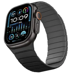 【新品】 Sixmoat 両面リバーシブルストラップ コンパチブル Apple Watch 49mm 46mm 45mm 44mm 42mm、磁気式リストバンド ソフトシリコンバンド iWatch Ultra 3 2 1 SEシリーズ 11 10 9 8  1