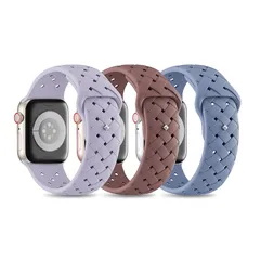 【新品】 【3枚入り】 アップルウォッチ バンド コンパチブル Apple Watch バンド 38mm 40mm 41mm 42mm 44mm 45mm 46mm 49mm, 交換スポーツストベルト 柔らかいシリコン素材 通気性 に対応 Series 1 0