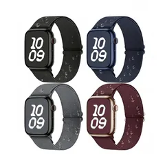【新品】 【4枚入り】Fullmosa for Apple Watch バンド 42mm（S11/10） 41mm 40mm 38mm 編み込み アップルウォッチ バンド ナイロン 交換ベルト 伸縮性 滑り止めバックル付き iWatch Series11 1