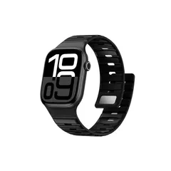 【新品】 [Maledan] アップルウォッチ用 バンド 薄型 スポーツ シリコン マグネット 二重脱落防止 通気性 42mm 44mm 45mm 46mm 49mm 38mm 40mm 41mm Compatible with Series Ultra/ 0