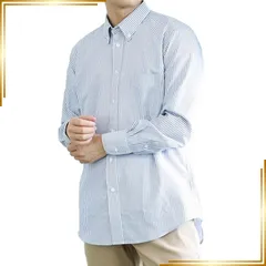 【新品】 [アトリエサンロクゴ] シャツ メンズ オックスフォード オックス ワイシャツ 長袖 無地 おしゃれ カジュアル ビジカジ ボタンダウン/sun-ux-sbu-1933-ats-M-39-ox-d-23aw 1