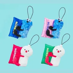 パペットスンスン おやすみピローマスコット 全4種コンプリートセット 約10cm 公式/ 10913ddd