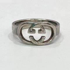 ふ*お様 GUCCI シルバー ダブルGロゴリング19号 - メルカリ