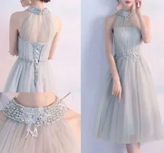 送料無料 未使用 発表会 舞台 結婚式 二次会 ドレス 11号 L (OPN2851)