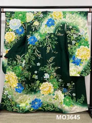 振袖 刺繍 金彩 銀通し 身丈161cm パールトーン加工済 MO3645