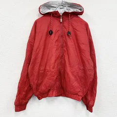 90s　Holloway　フルジップナイロンパーカー　カレッジタイプ　ヴィンテージ　赤　レッド　Sサイズ　古着