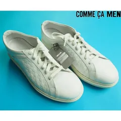 新品展示品定価2.3万円 COMME CA MEN コムサメン 市松柄 ブロックチェックスニーカー 27cm 白(01) 49ZY01のサムネイル