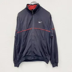 90s　NIKE　ナイキ　トラックジャケット/ジャージ　刺繍ロゴ　スウッシュロゴ　ヴィンテージ　ブラック　Sサイズ　古着
